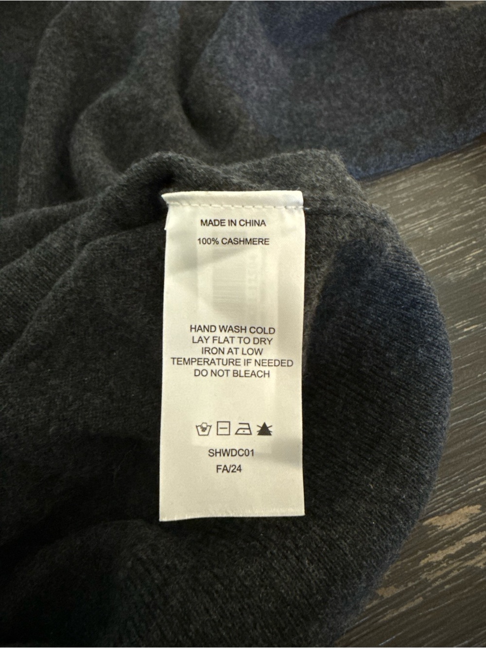 Quince Women's XL 100% Mongolian Cashmere Crewneck Sweater Heathered Charcoal - Picture 7 of 7